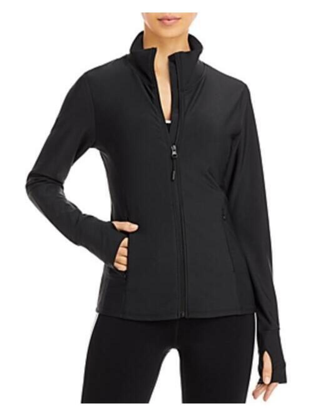 Aqua Yoga Zip Jacket Color Black Size XS